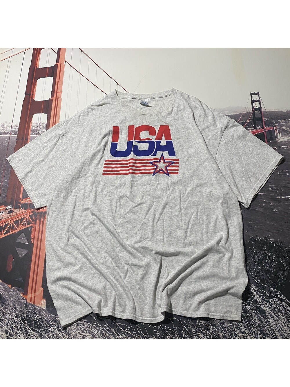 Delta Pro Weight USA Tee Size 3XL Text Logo Men's Short Sleeve T-Shirt White